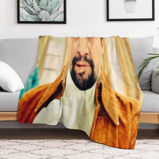Lin Manuel Miranda Biting His Lip Throw Blanket