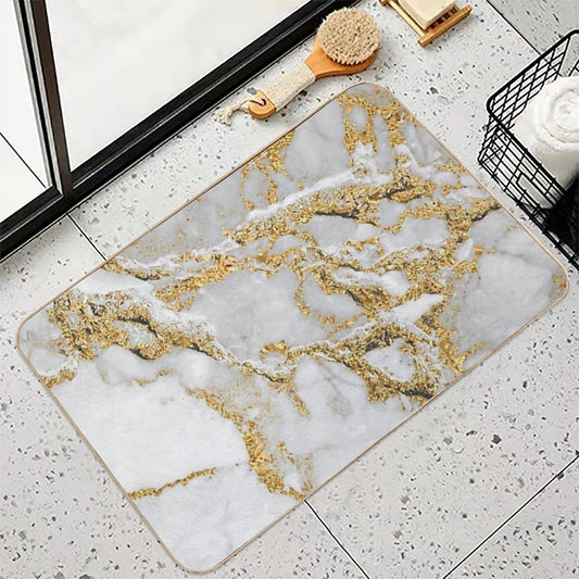 Golden Marble Bath Mat