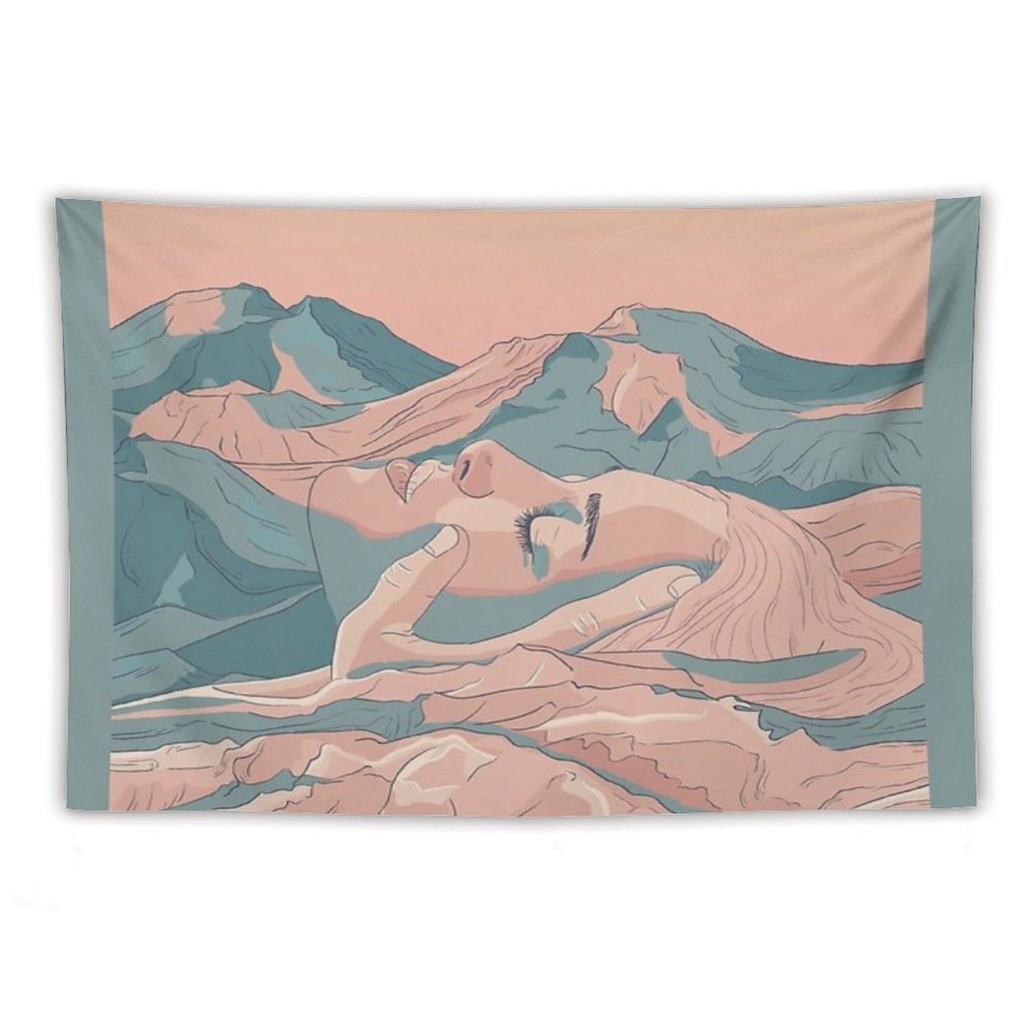 I Saw Her Face In The Mountains Tapestry