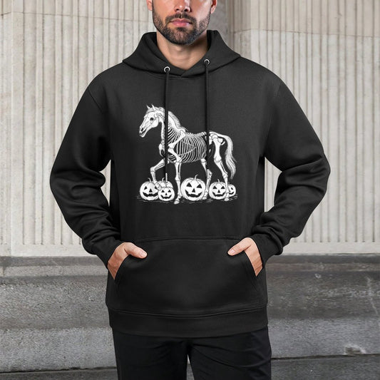 Horse Skeleton Birthday Halloween Mens Womens Kids Casual Wear Hoodie