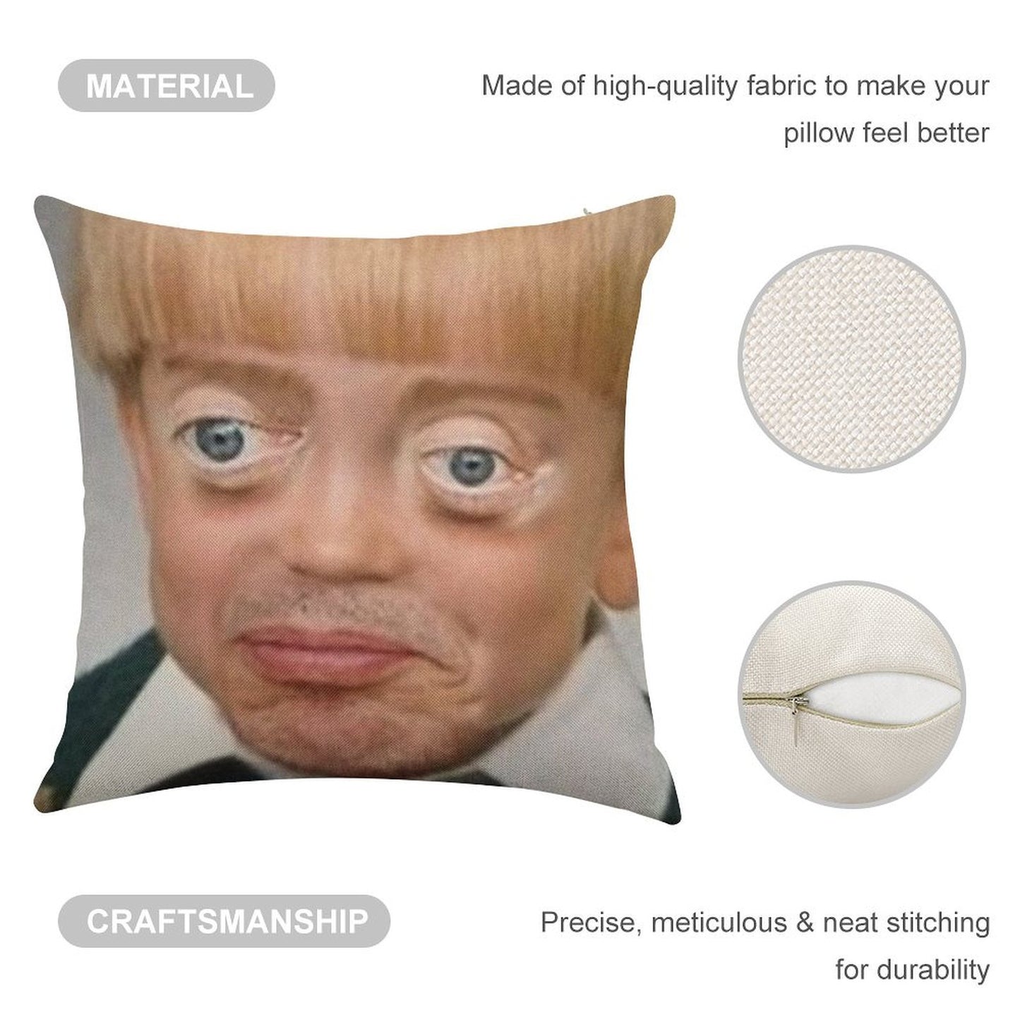 Steve Buscemi Boy Linen Throw Pillow Cover