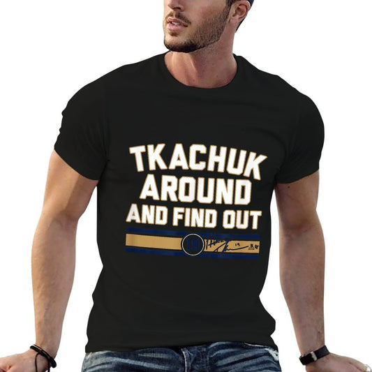 Matthew Tkachuk Around & Find Out (Red) - Florida Hockey Oversized Silhouette T-Shirt