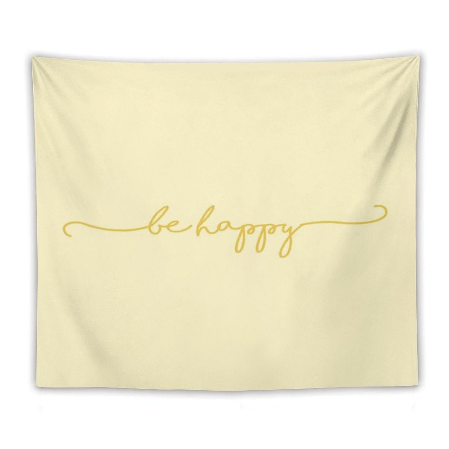 Be Happy-Yellow Tapestry