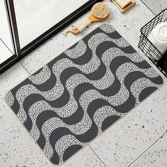 Walk The Streets of Rio Copacabana Sidewalk Theme High-Traffic Bath Mat