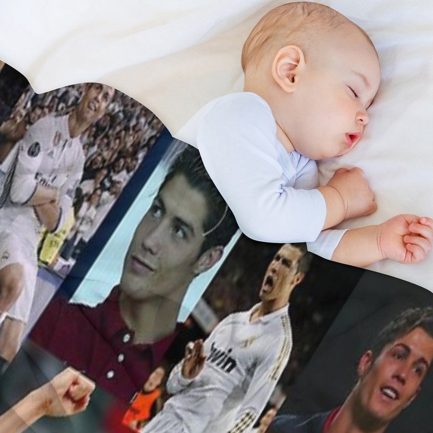 Ronaldo Collage Throw Blanket
