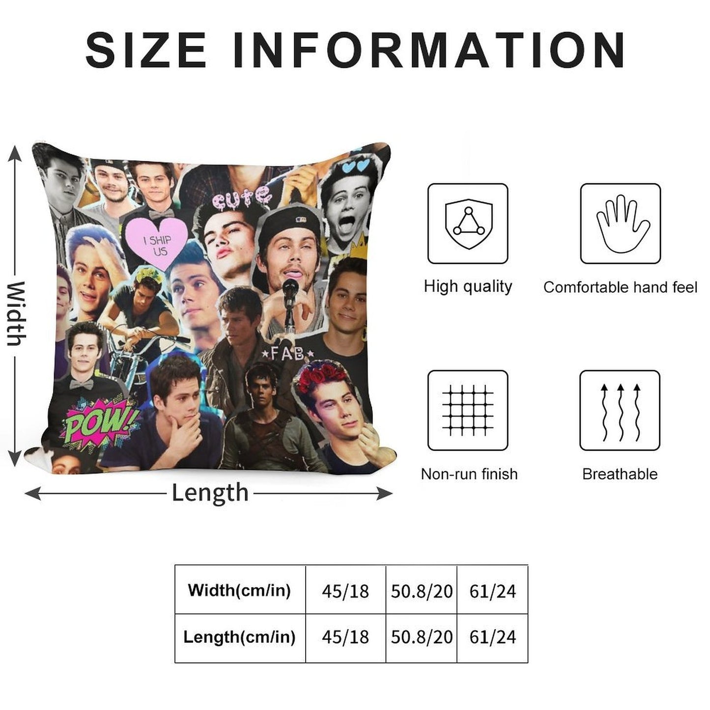 Dylan O'Brien Collage Soft Skin-Friendly Throw Pillow