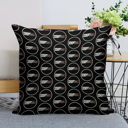 The Pretenderz - White Circle Linen Throw Pillow Cover