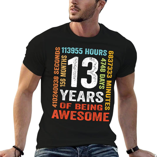 13 Years Old 13th Birthday Gift Vintage 156 Month Boys Girls T-Shirt