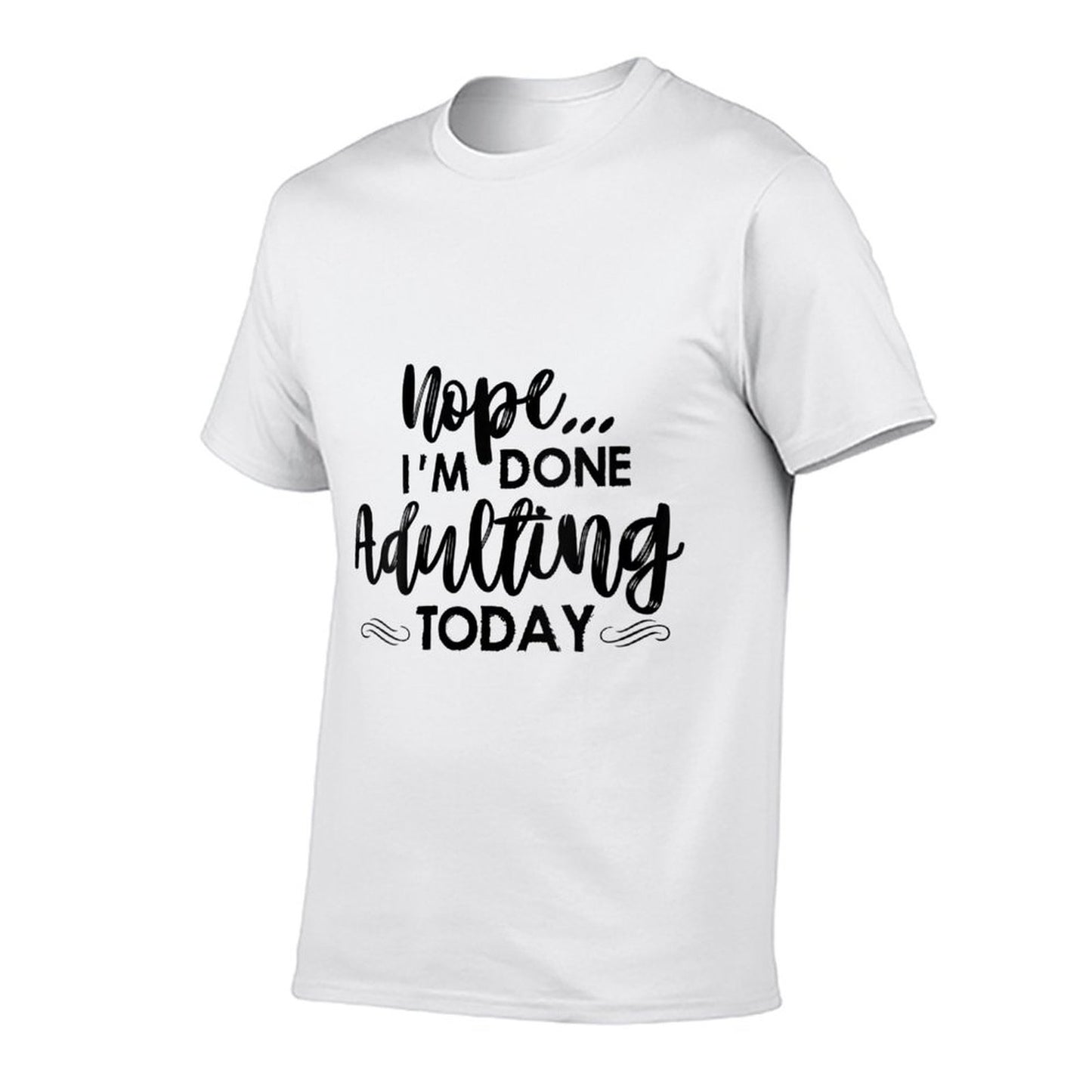 Womens Nope, Im Done Adulting Today! Funny Vintage-inspired T-Shirt