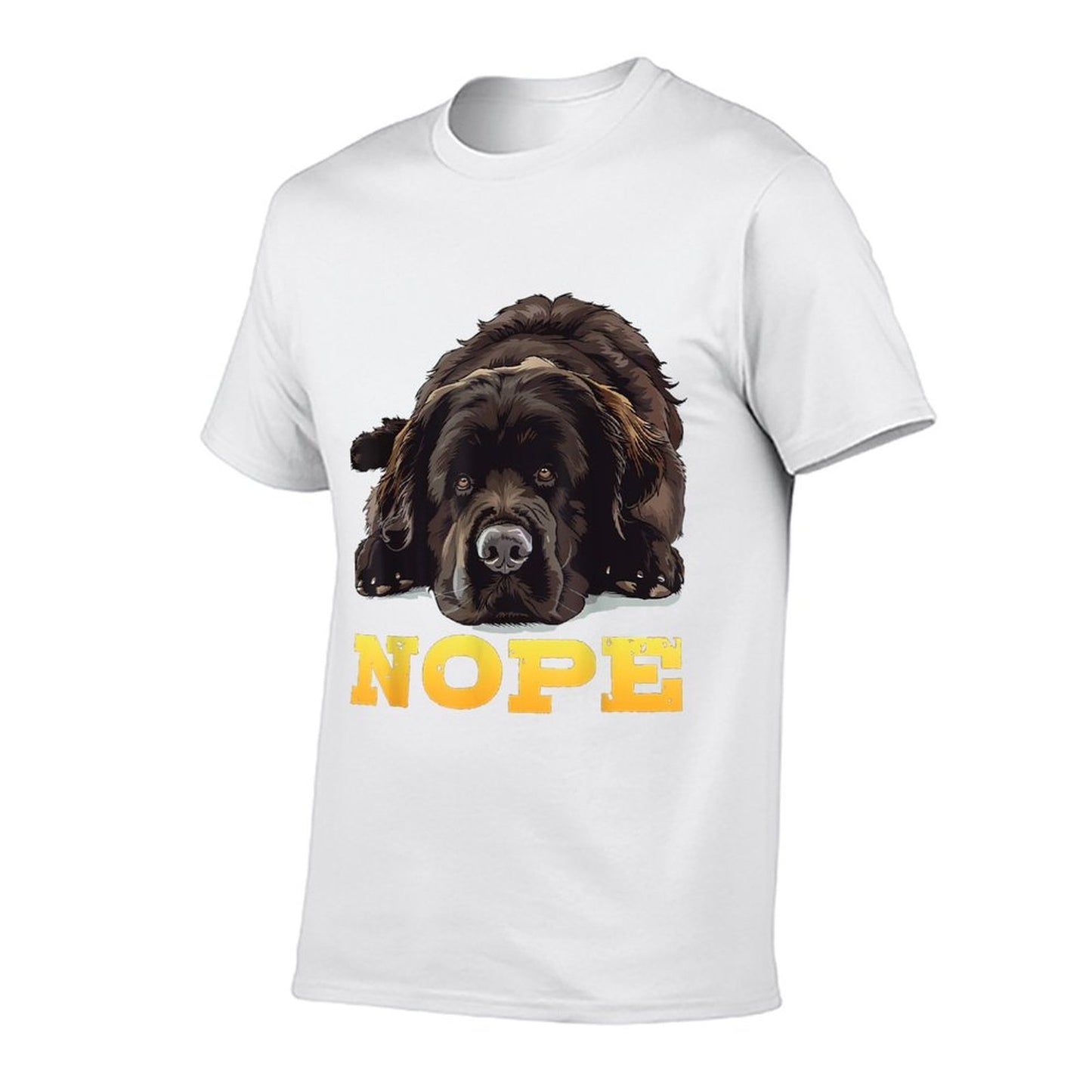 Newfoundland NOPE Stubborn Newfie Funny Dog Owners Stretchy T-Shirt