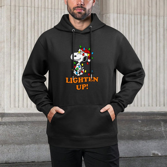 Peanuts Snoopy Christmas Lighten Up Sweatshirt Sweatshirt Pilling-Resistant Hoodie