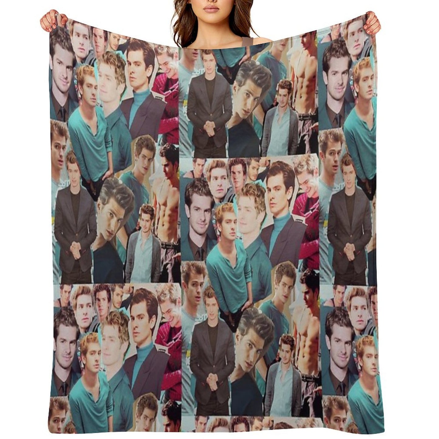 Andrew Garfield Collage Throw Blanket