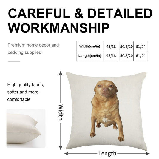 Mighty Mouse Linen Throw Pillow Cover