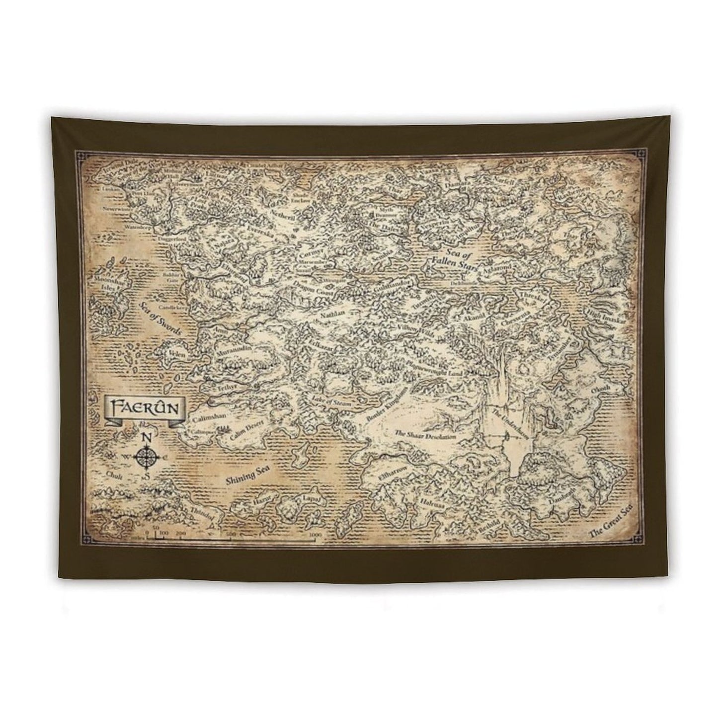 Annotated Map Of Faerun Tapestry