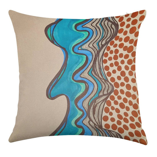 Saltwater Dreaming Linen Throw Pillow Cover