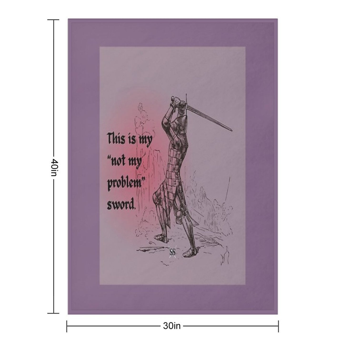 This Is My Not My Problem Sword Throw Blanket