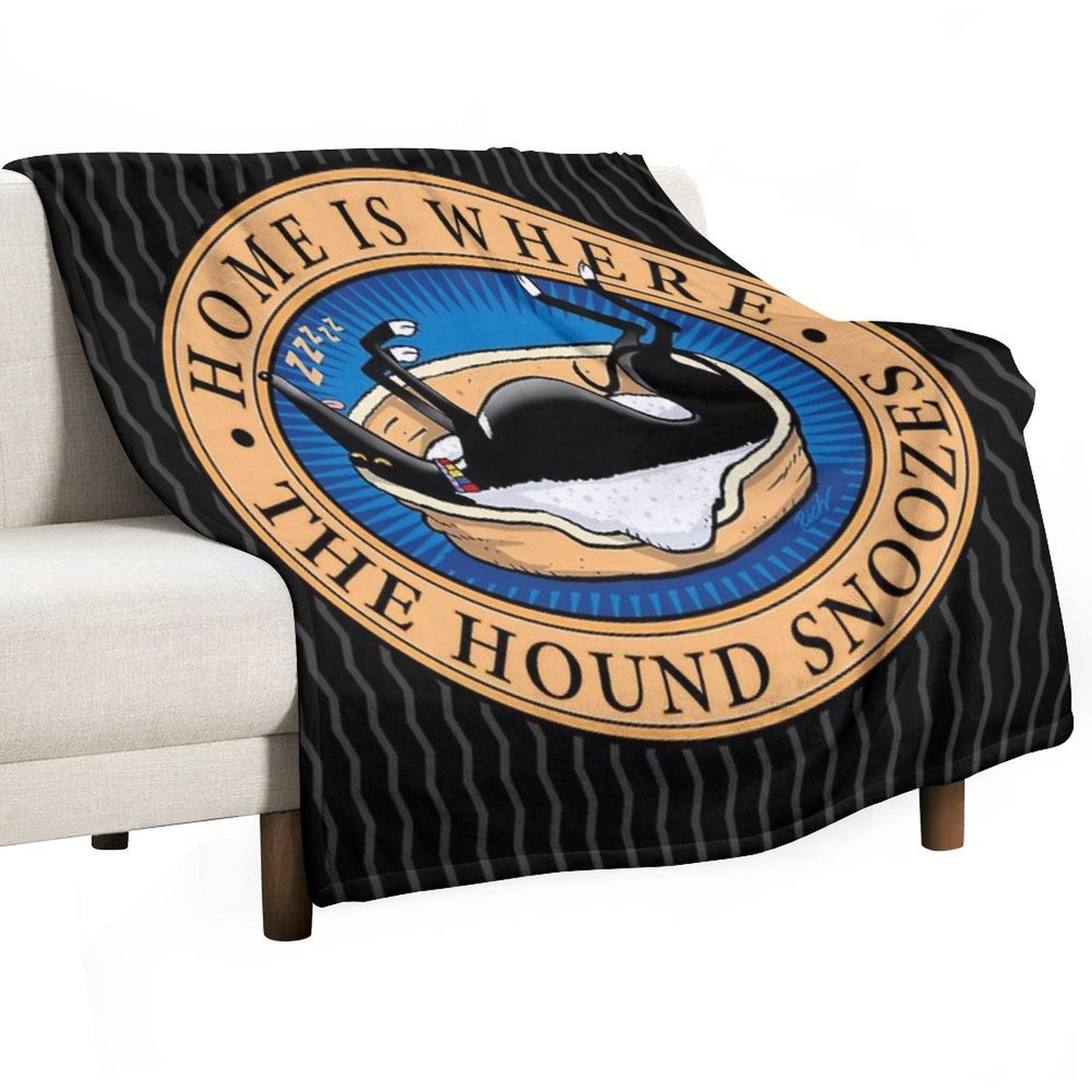 Home Is Where The Hound Snoozes Throw Blanket