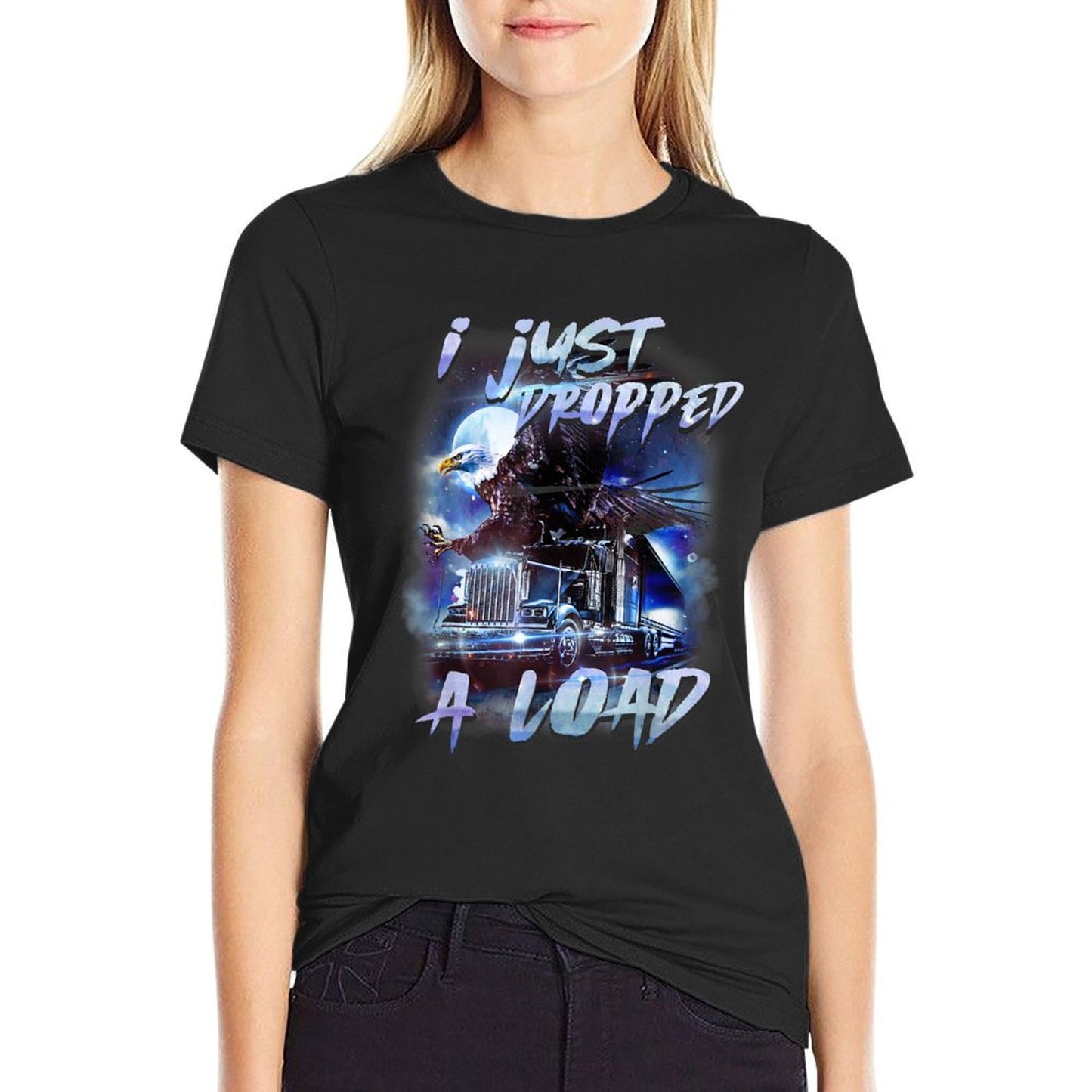 Funny Trucker Gifts Men Husband Semi Trailer Truck Driver T-Shirt