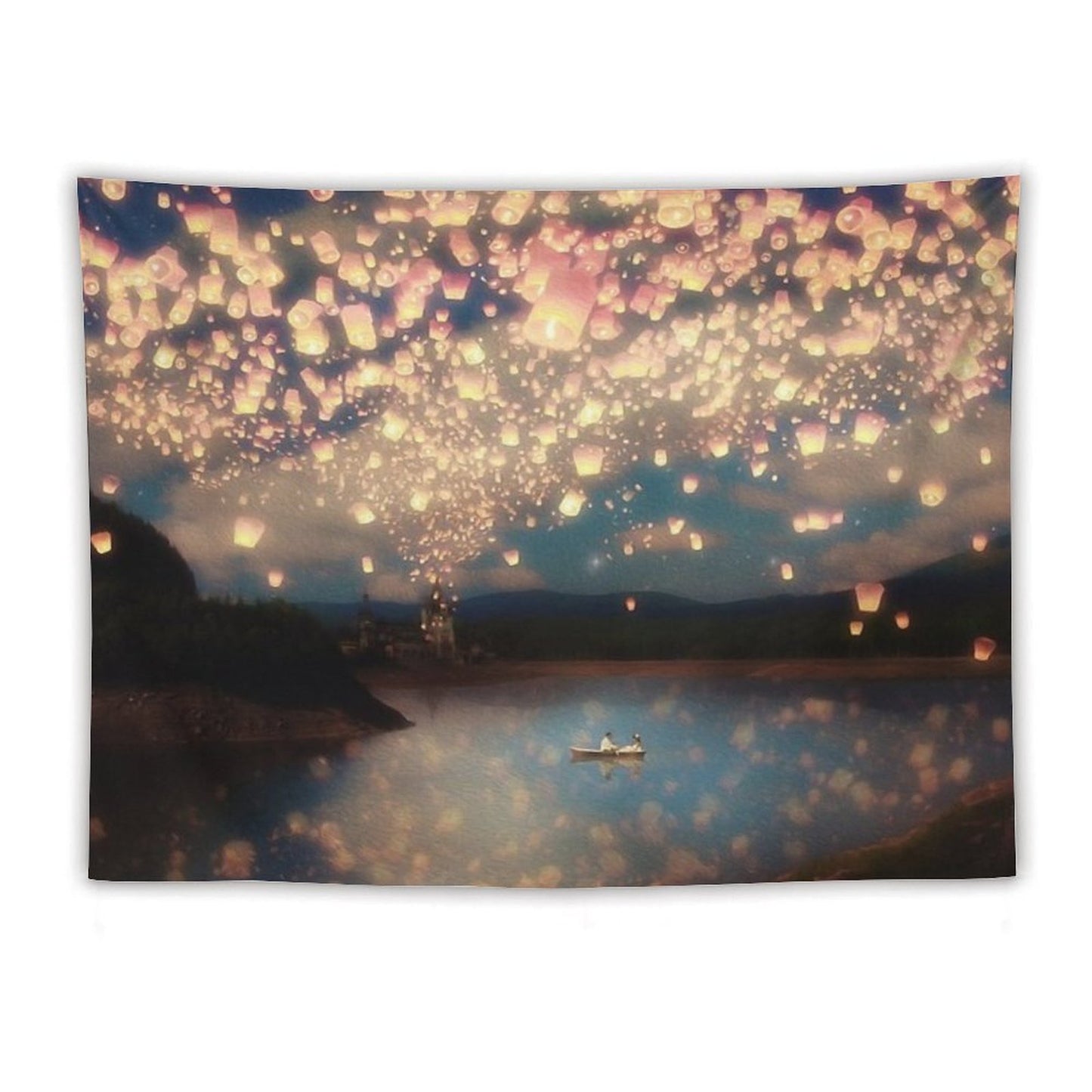 Wish Lanterns for Love Tapestry