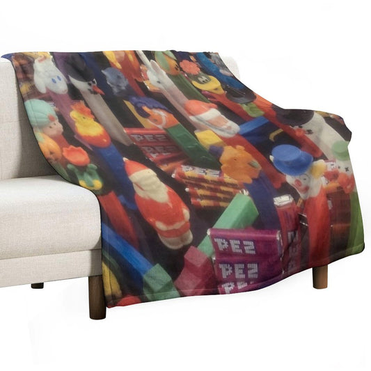 Pez Candy Throw Blanket