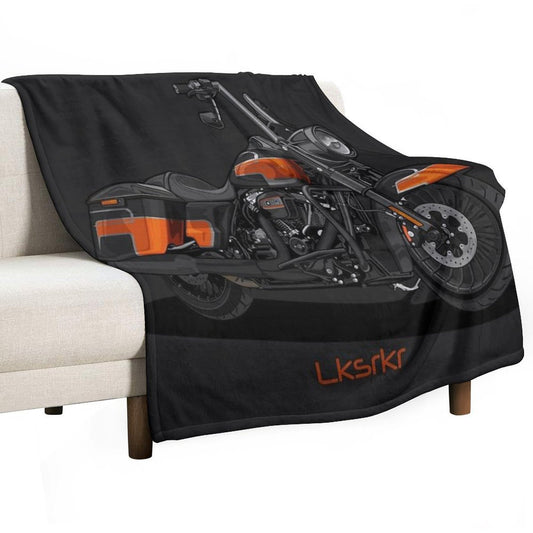 Harley Davidson Artwork Throw Blanket