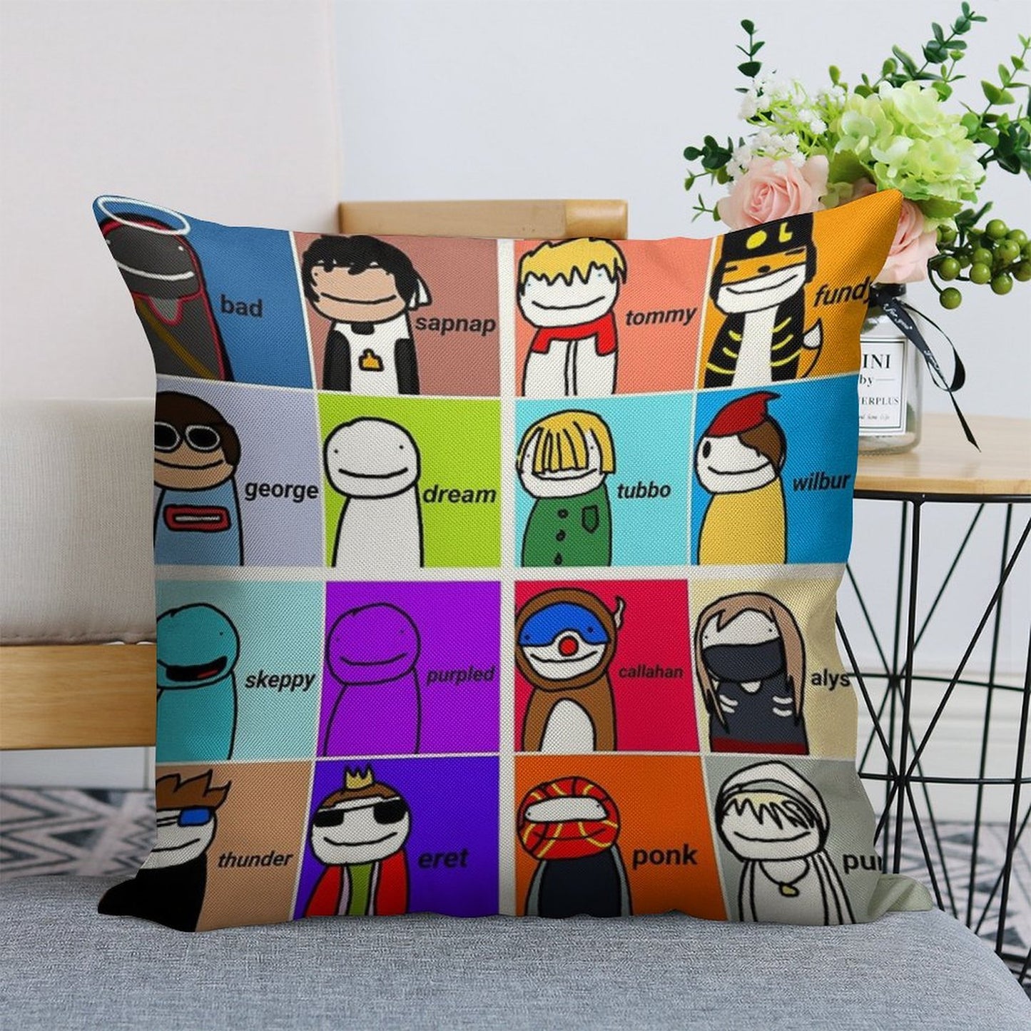 Dream Smp Linen Throw Pillow Cover