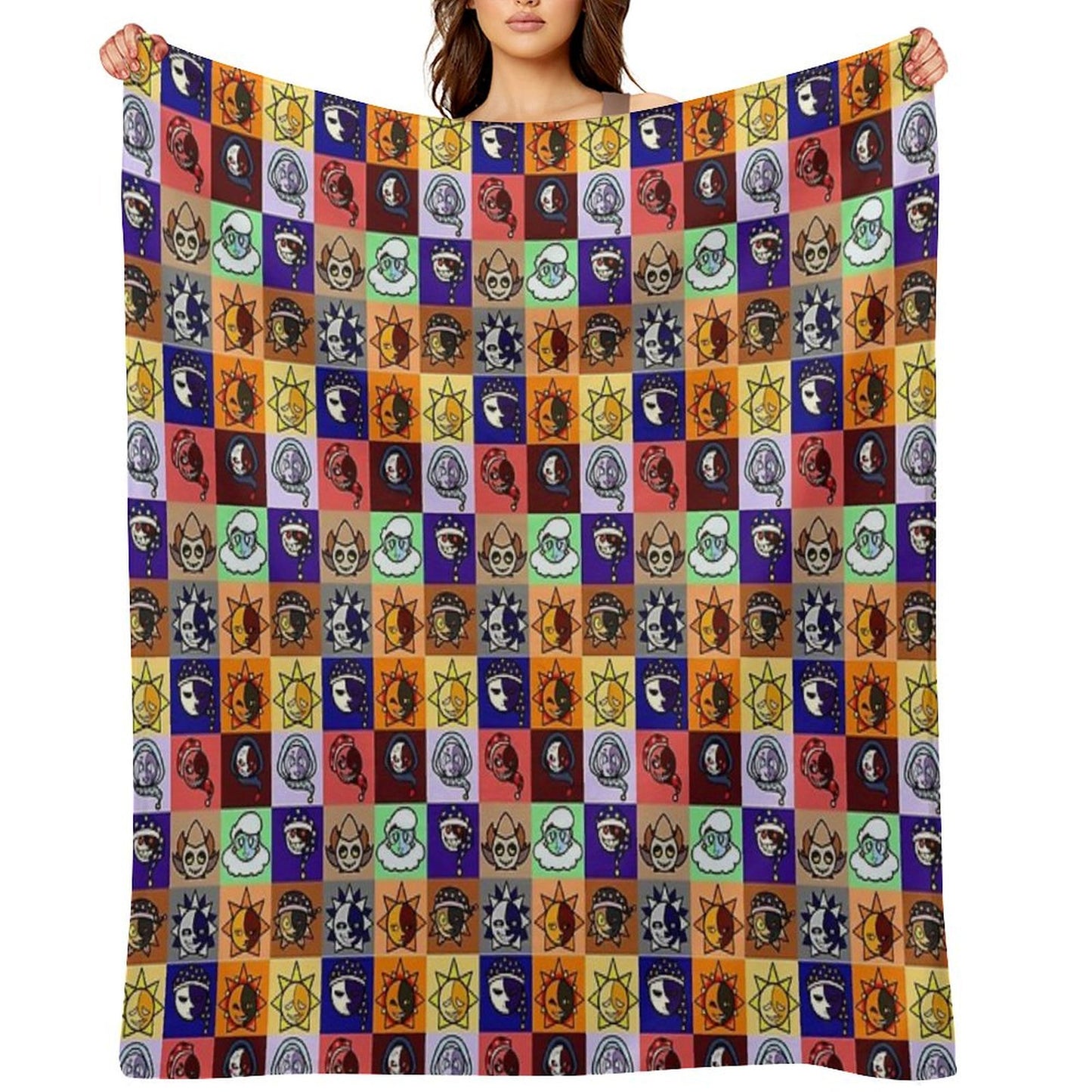 Sun And Moon Show Gang Throw Blanket