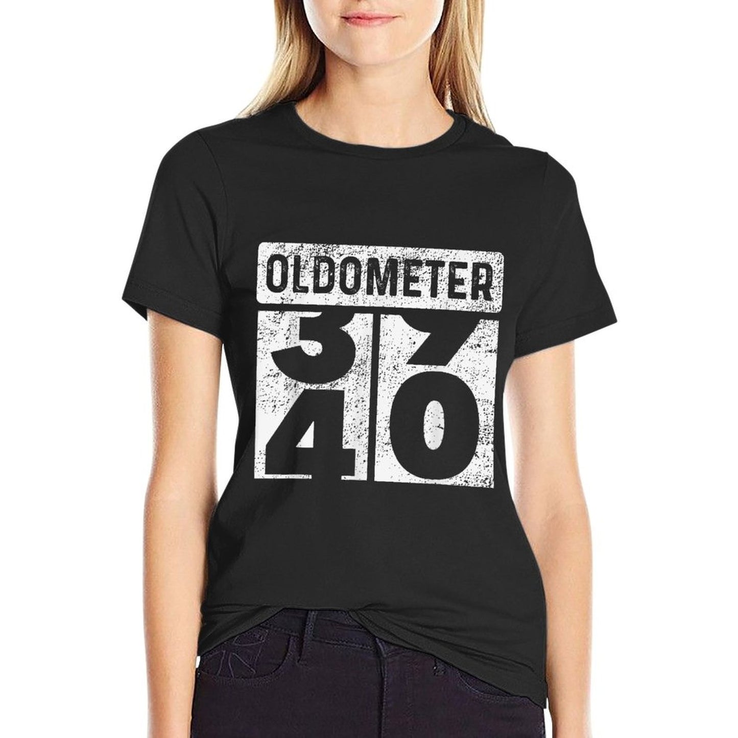 Oldometer Odometer Funny 40th Birthday Gift 40 Yrs Old Joke T-Shirt