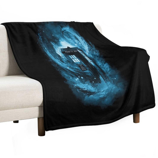 The Color Vortex-blue Version Throw Blanket