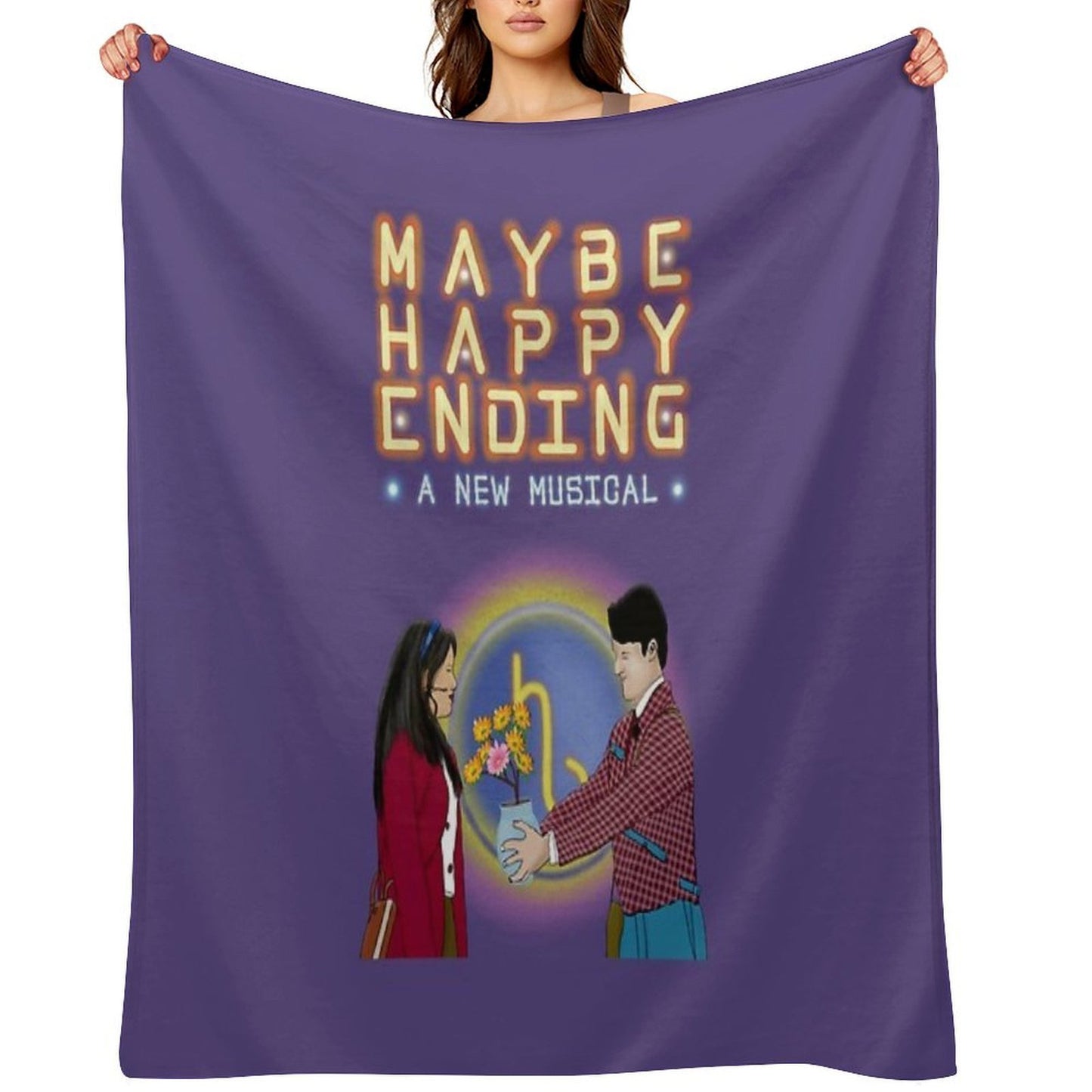 Maybe Happy Throw Blanket