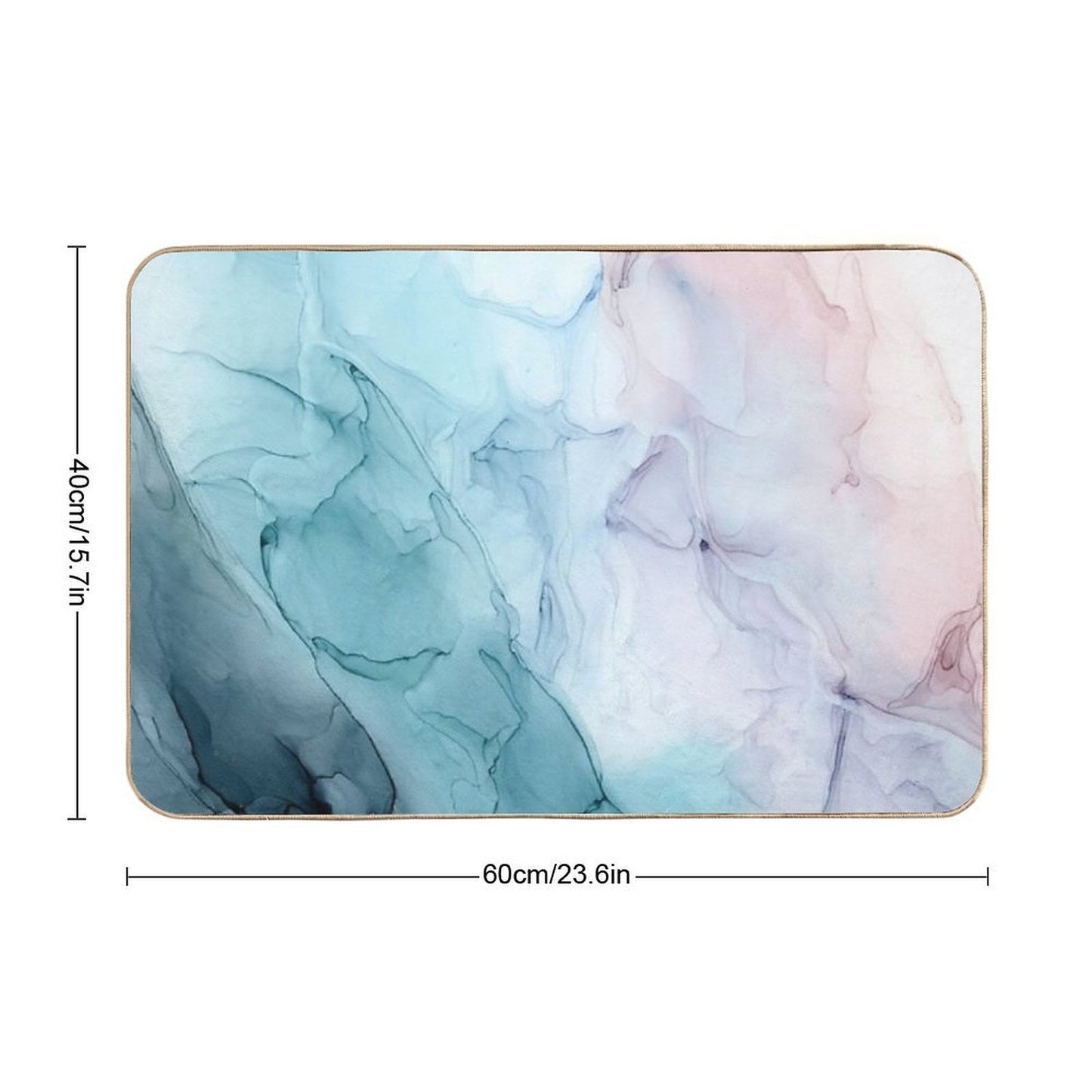 Beachy Pastel Flowing Ombre Abstract 1 Odorless Bath Mat