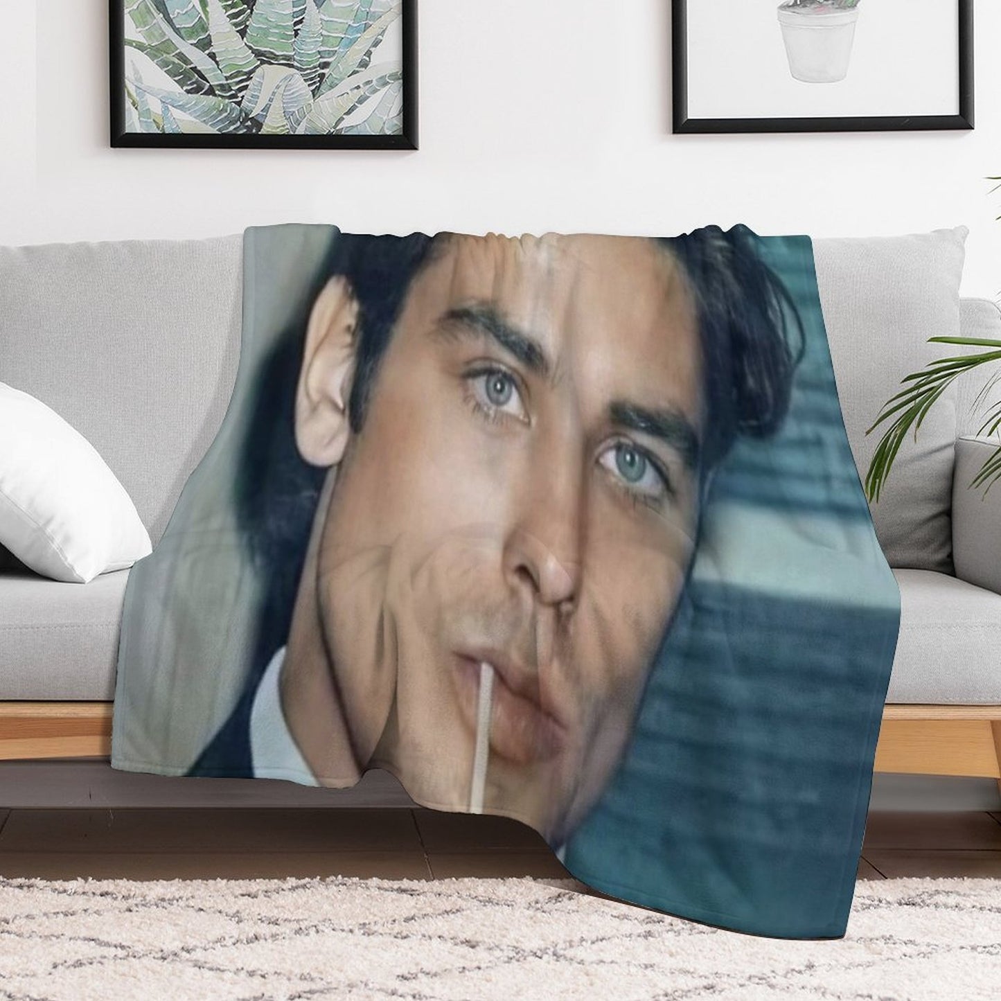Alain Delon Throw Blanket