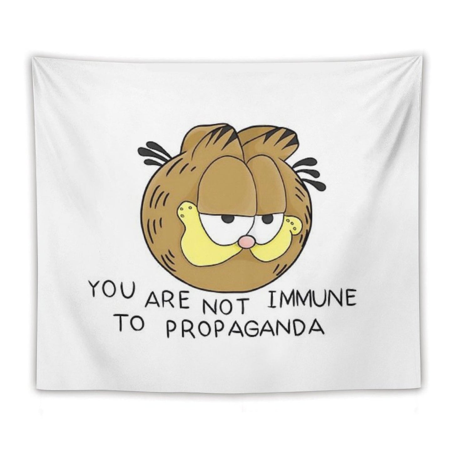 Garfield You Are Not Immune to Propaganda HD Tapestry