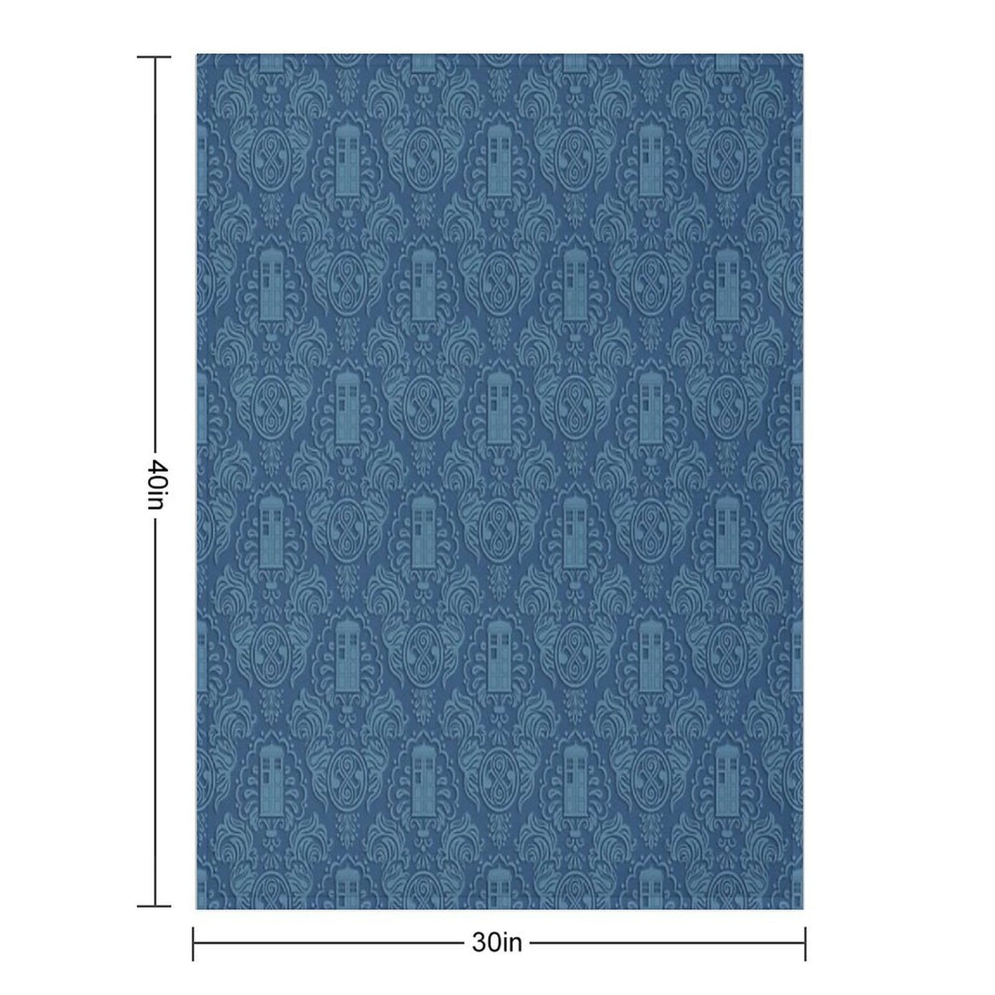Doctor's Damask Throw Blanket