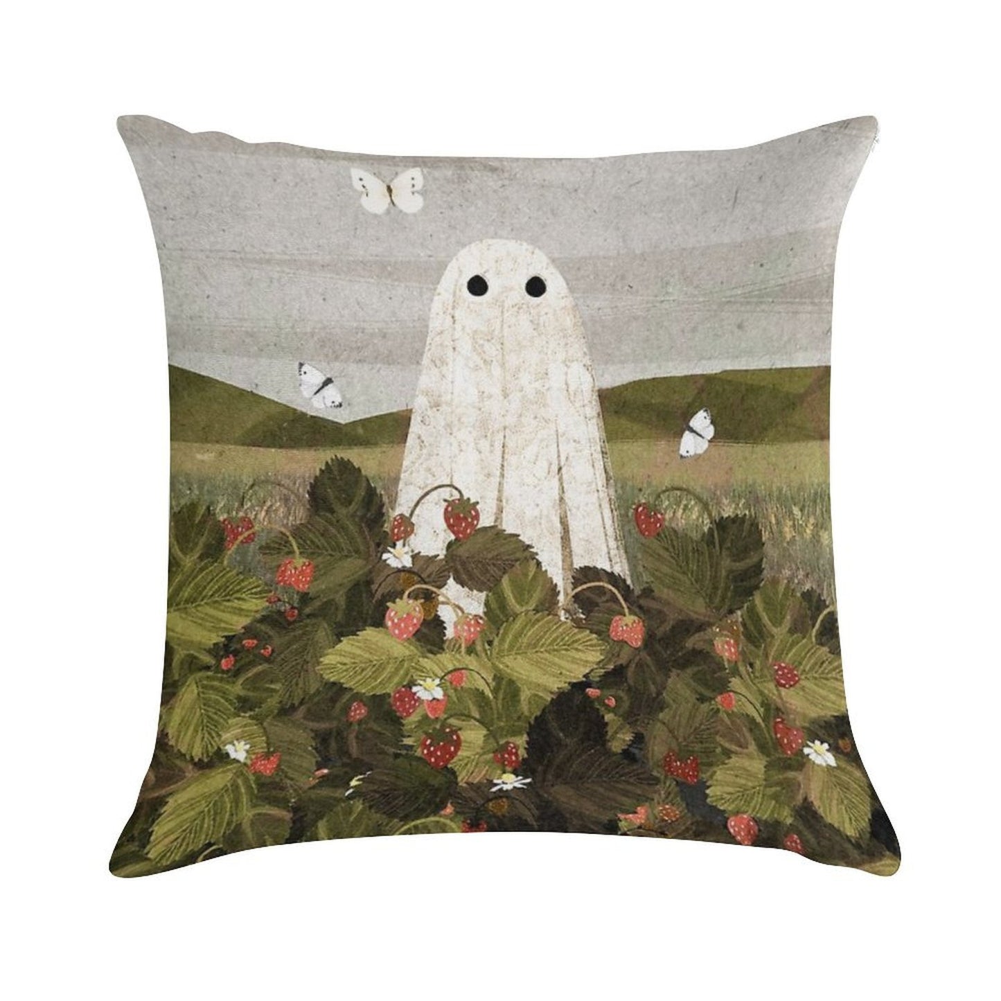 Strawberry Fields Soft Luxury Feel Throw Pillow