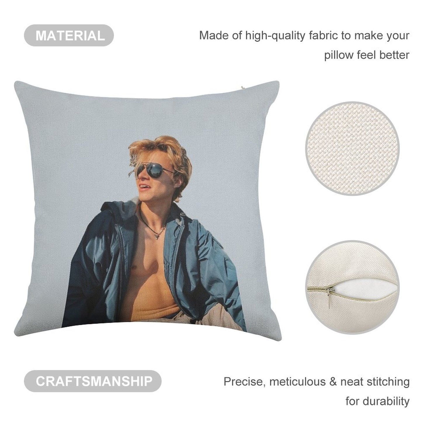 Rudy Pankow Linen Throw Pillow Cover