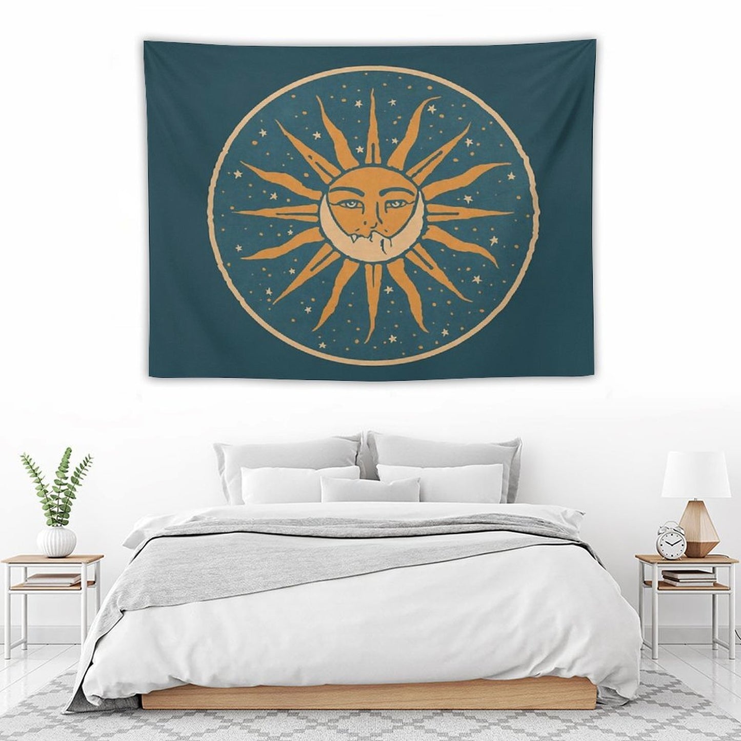 Sun And Moon Vintage Tapestry