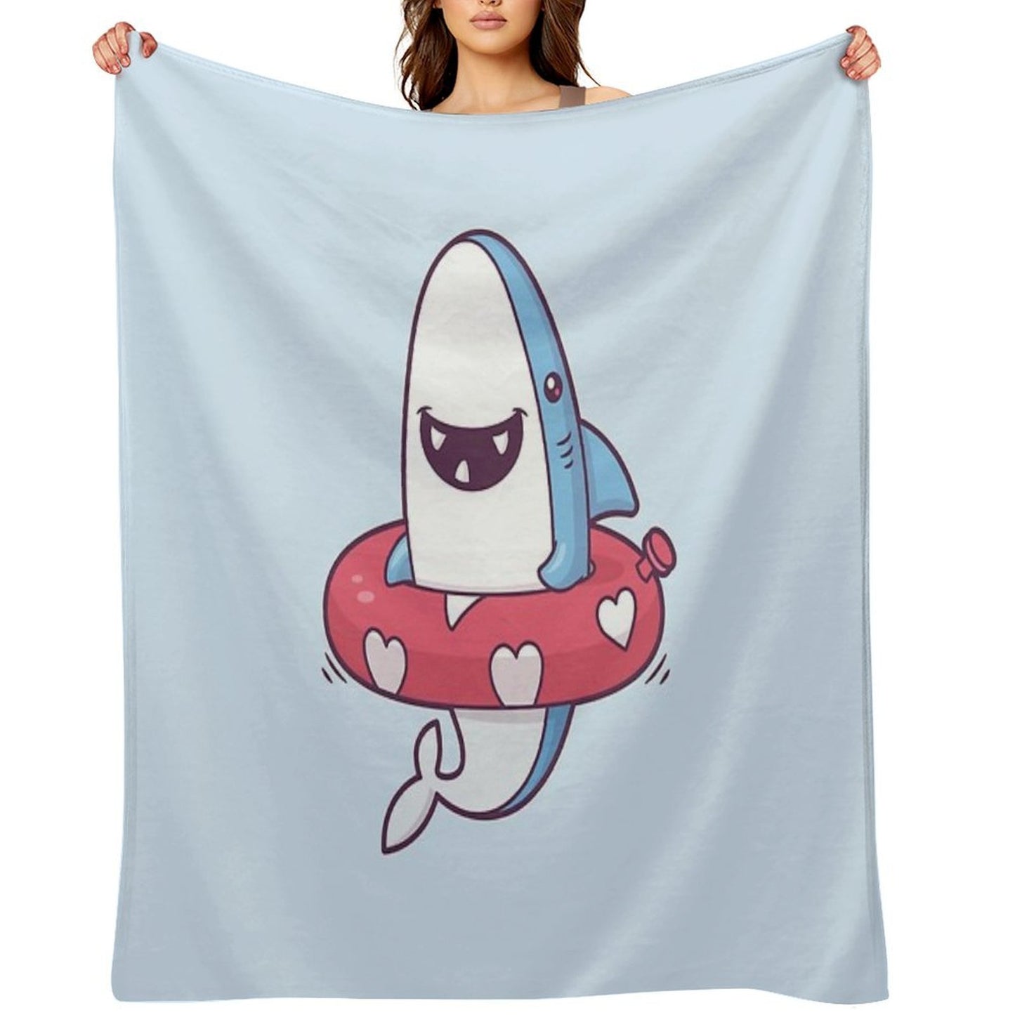 Shark Summer Fun Throw Blanket