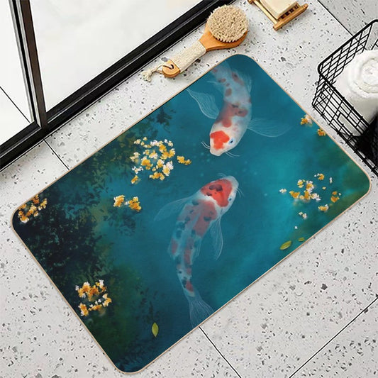 Koi Carps Bath Mat