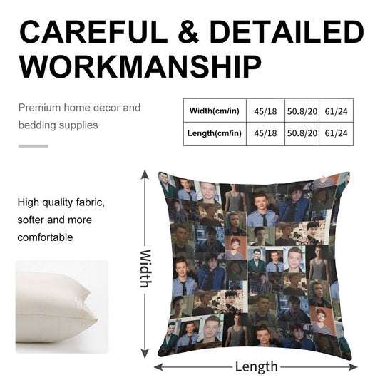 Cameron Monaghan Linen Throw Pillow Cover