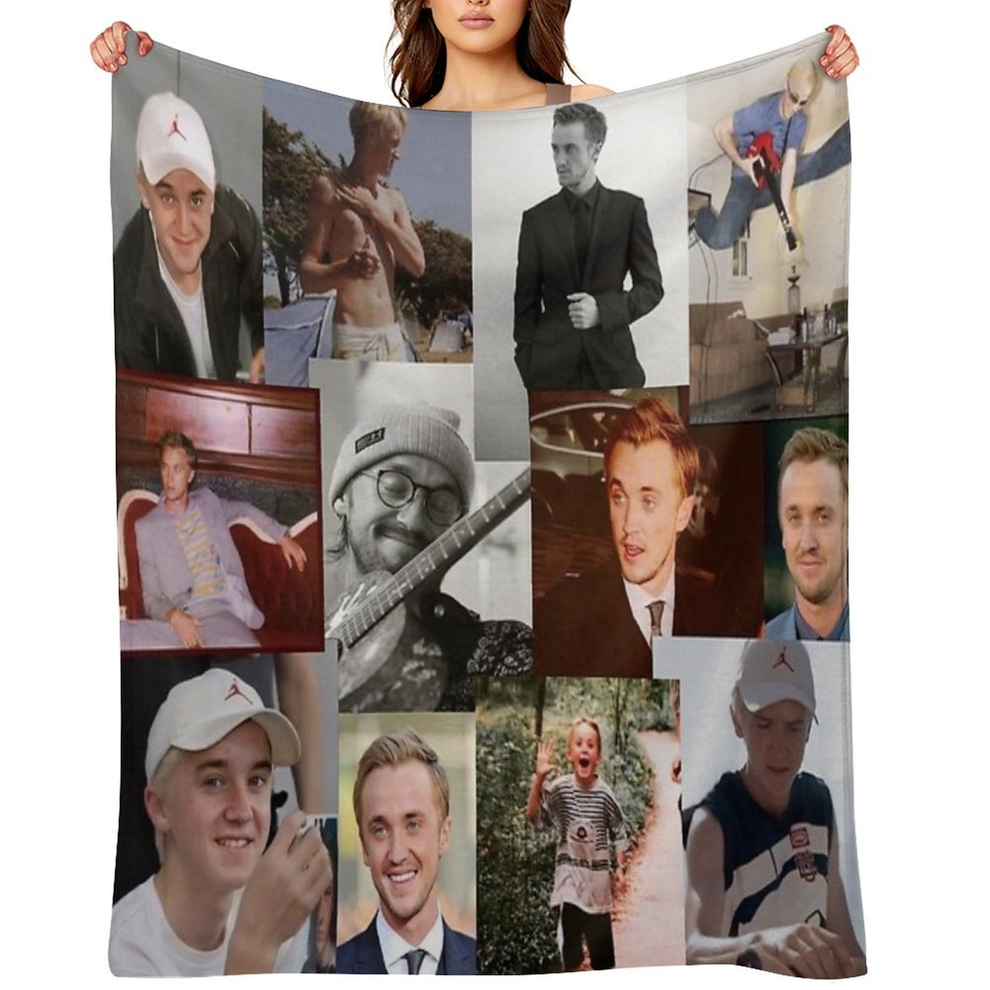 Tom Felton Collage Throw Blanket
