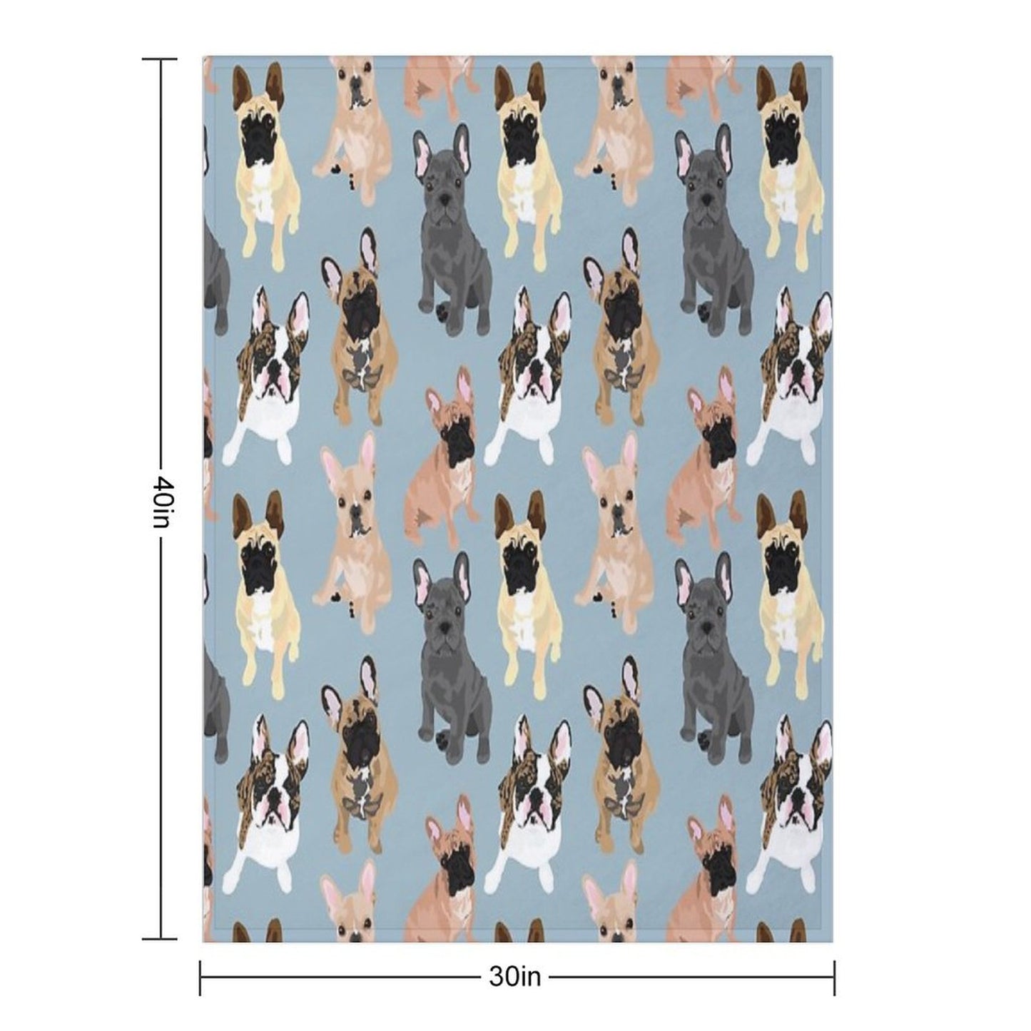 FRENCH BULLDOGS Throw Blanket