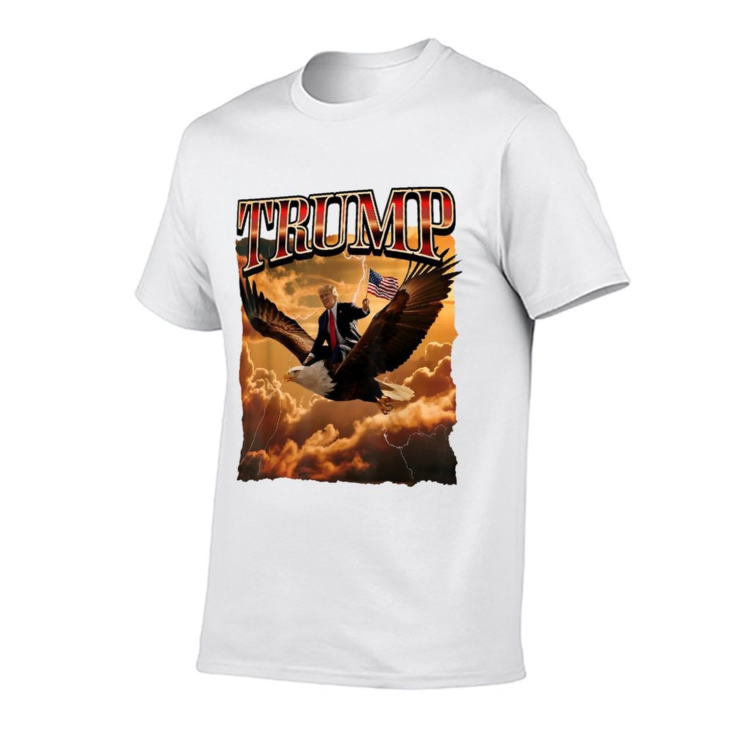 Trump 2024 Eagle Ride Retro Band Art Heathered Texture T-Shirt