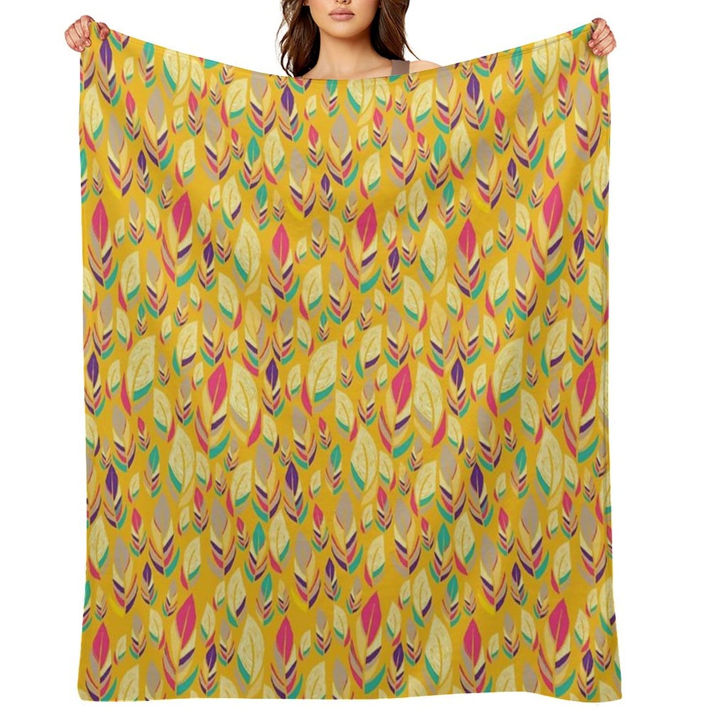 Dancing Feathers Throw Blanket