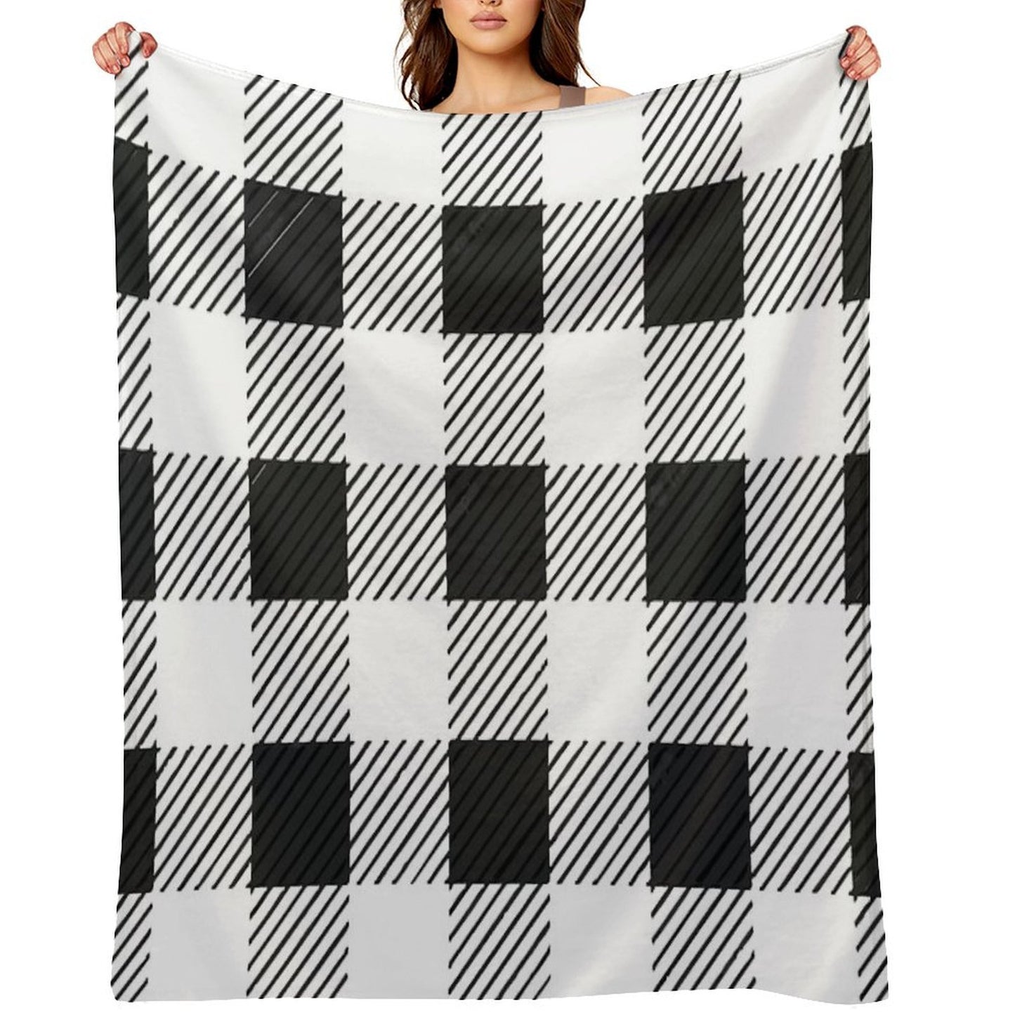 Checkerboard Fashion 2022 France Checkerboard Throw Blanket