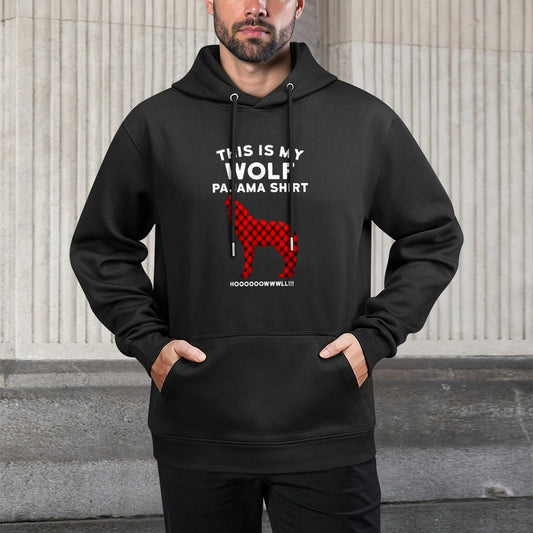 Wolf Pajama - Cute Christmas Gift for Wolf Lovers Medium-Weight Fabric Hoodie