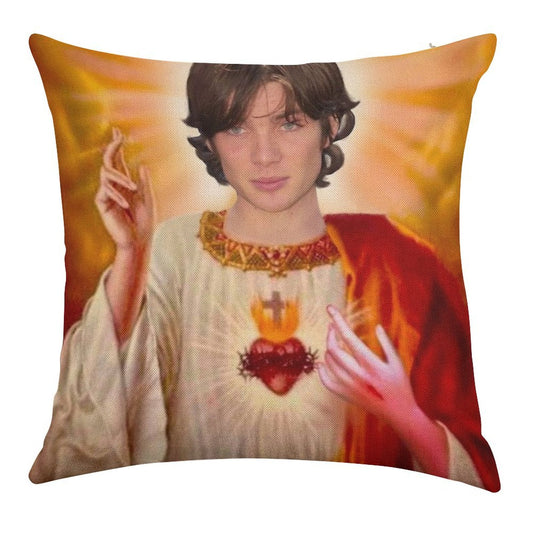 Holy Cillian Murphy Linen Throw Pillow Cover