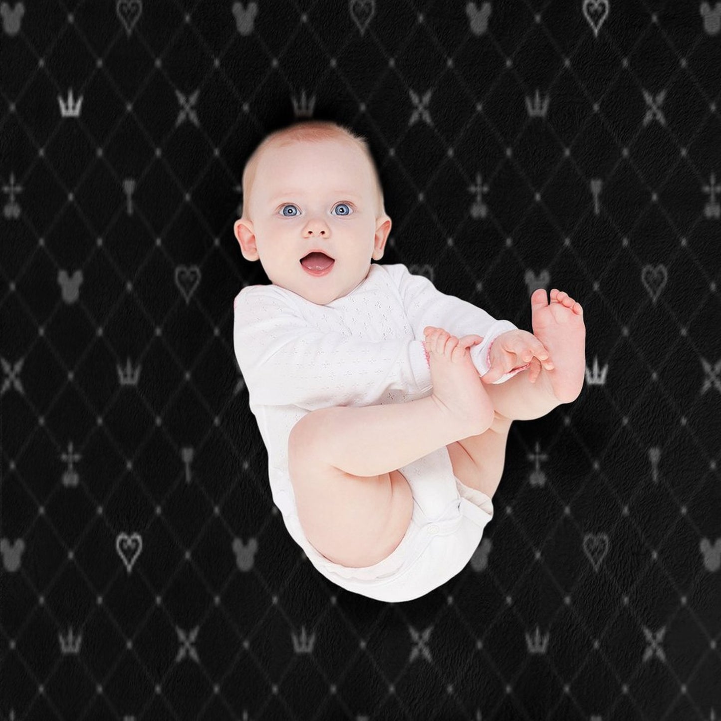Kingdom Hearts Pattern Throw Blanket