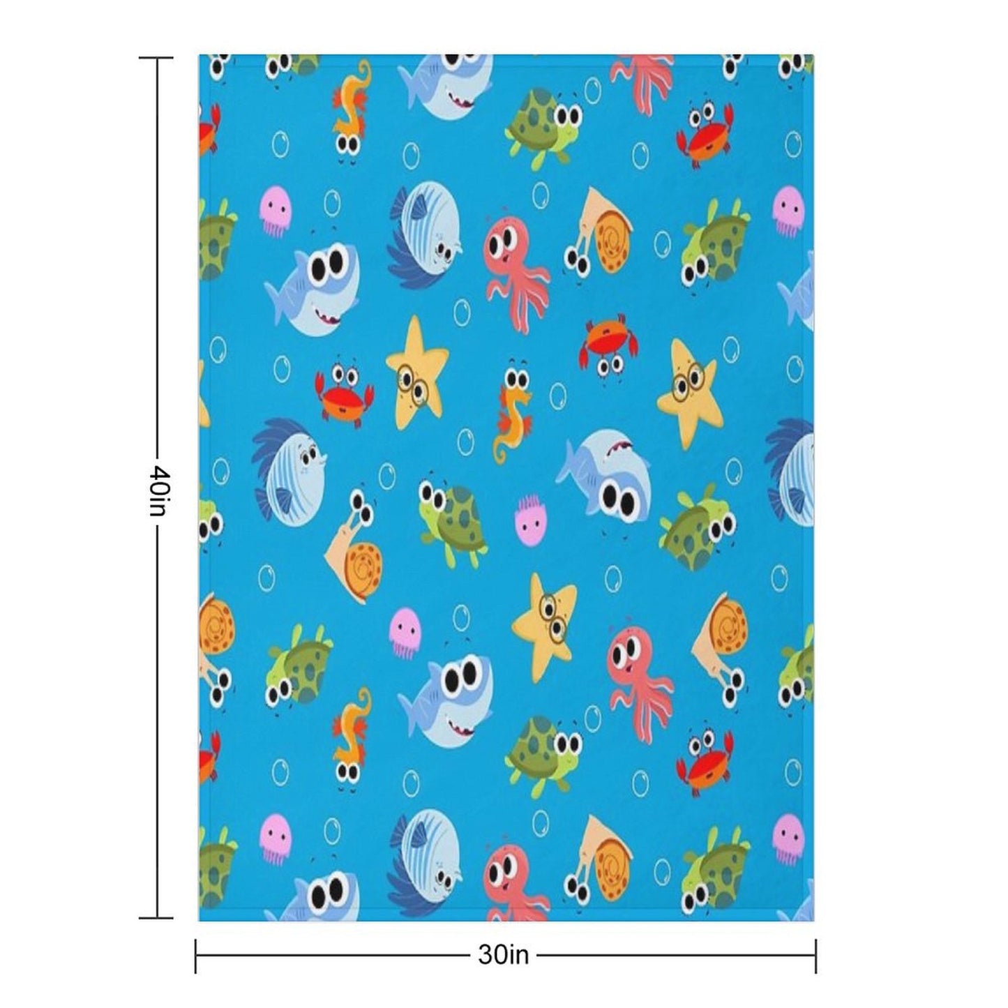 Finny The Shark Pattern 01 Throw Blanket