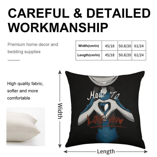 YB Made to Love You Linen Throw Pillow Cover
